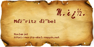 Móritz Ábel névjegykártya